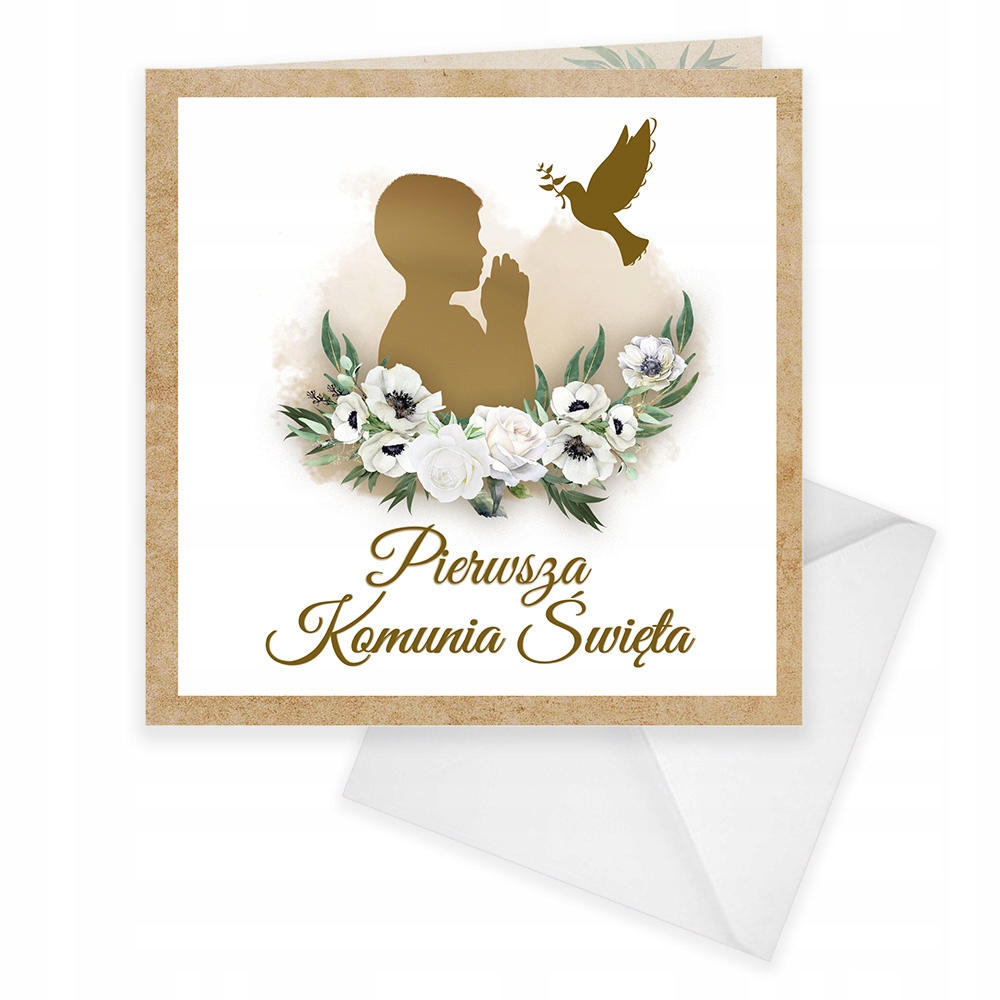 Zaproszenia na Komunie Chłopczyk BRAK PERSONALIZACJI ZKK_07