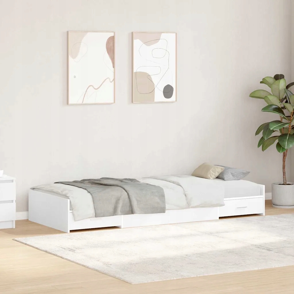 vidaXL Rám postele s čelo Bílá 90 x 200 cm kompozitní dřevo