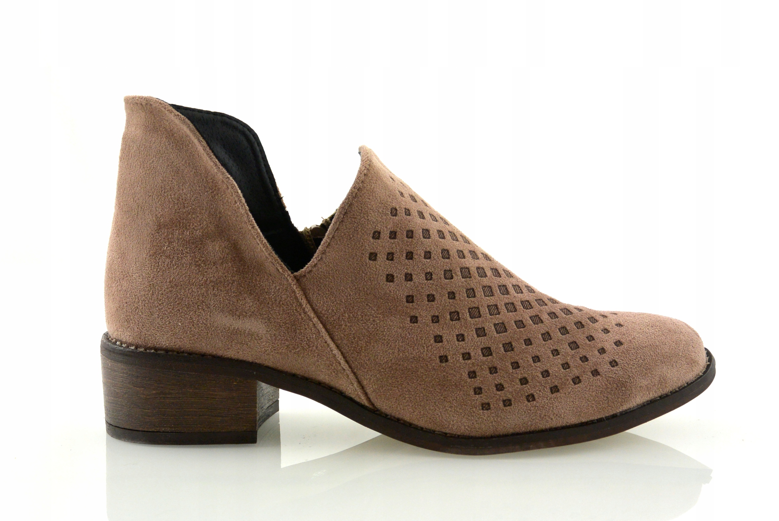 Polské Béžové Kotníkové Boty Jarní A Podzimní Boty Mírně Zateplené 37