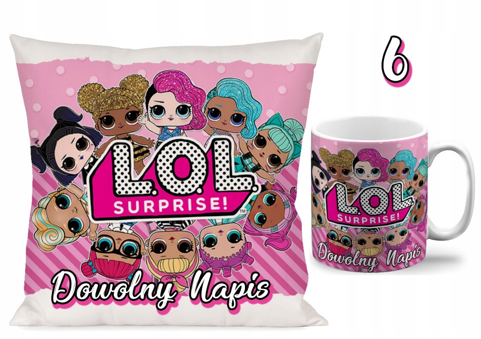 ZESTAW PODUSZKA + KUBEK LOL SURPRISE + IMIĘ N1 Rodzaj inny