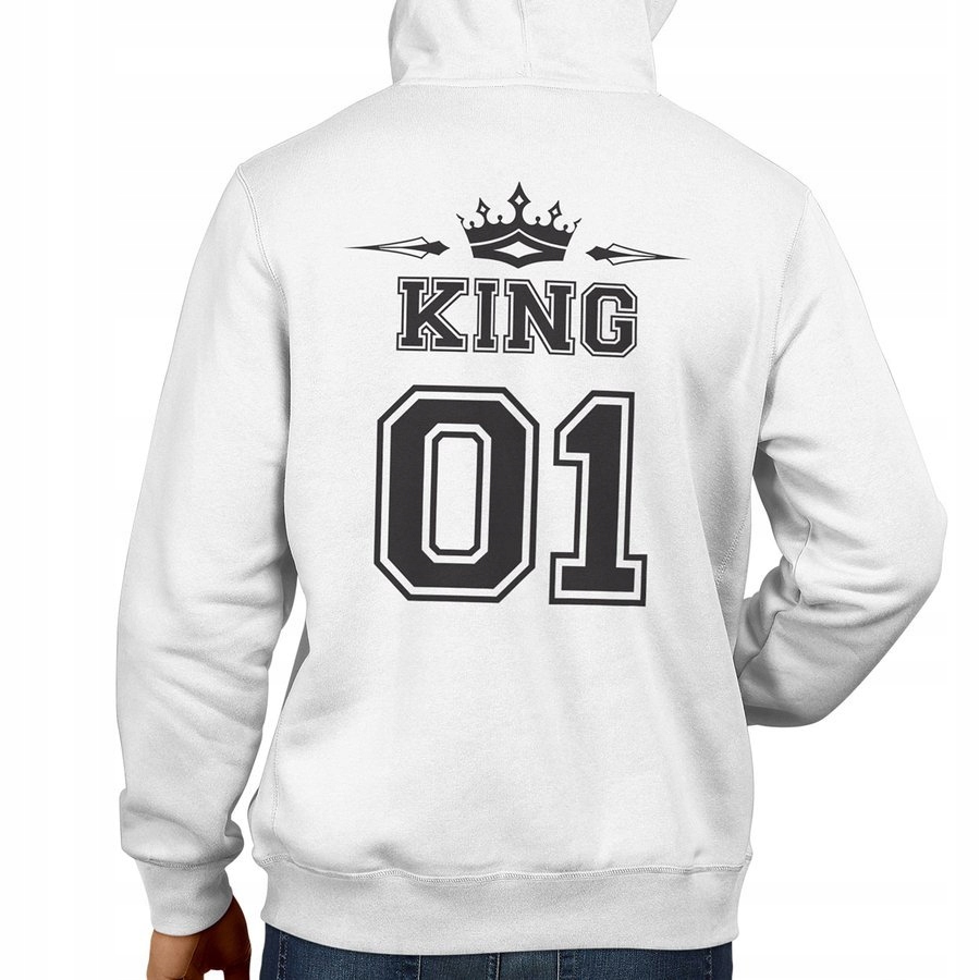 

Bluza na prezent dla niego - King, biała 2XL