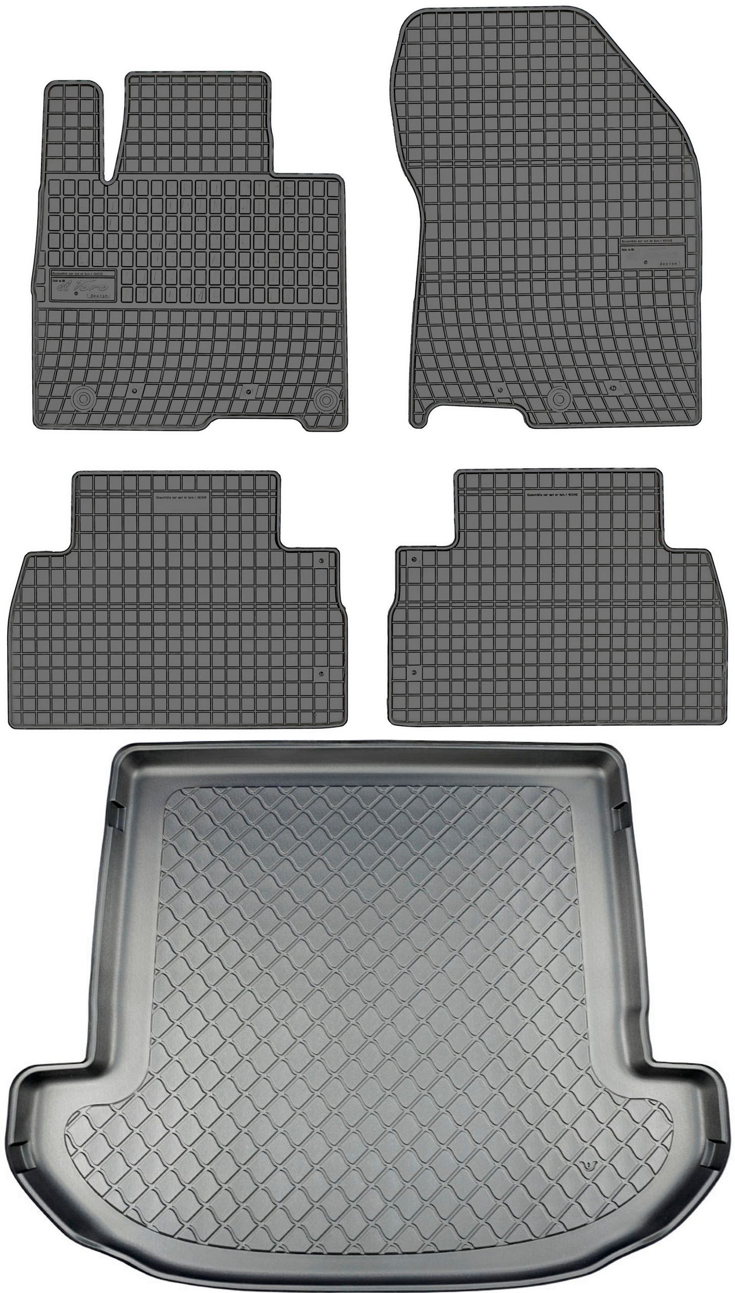 Hyundai Santa Fe IV Fl 7os 2020- Koberce s rohožou