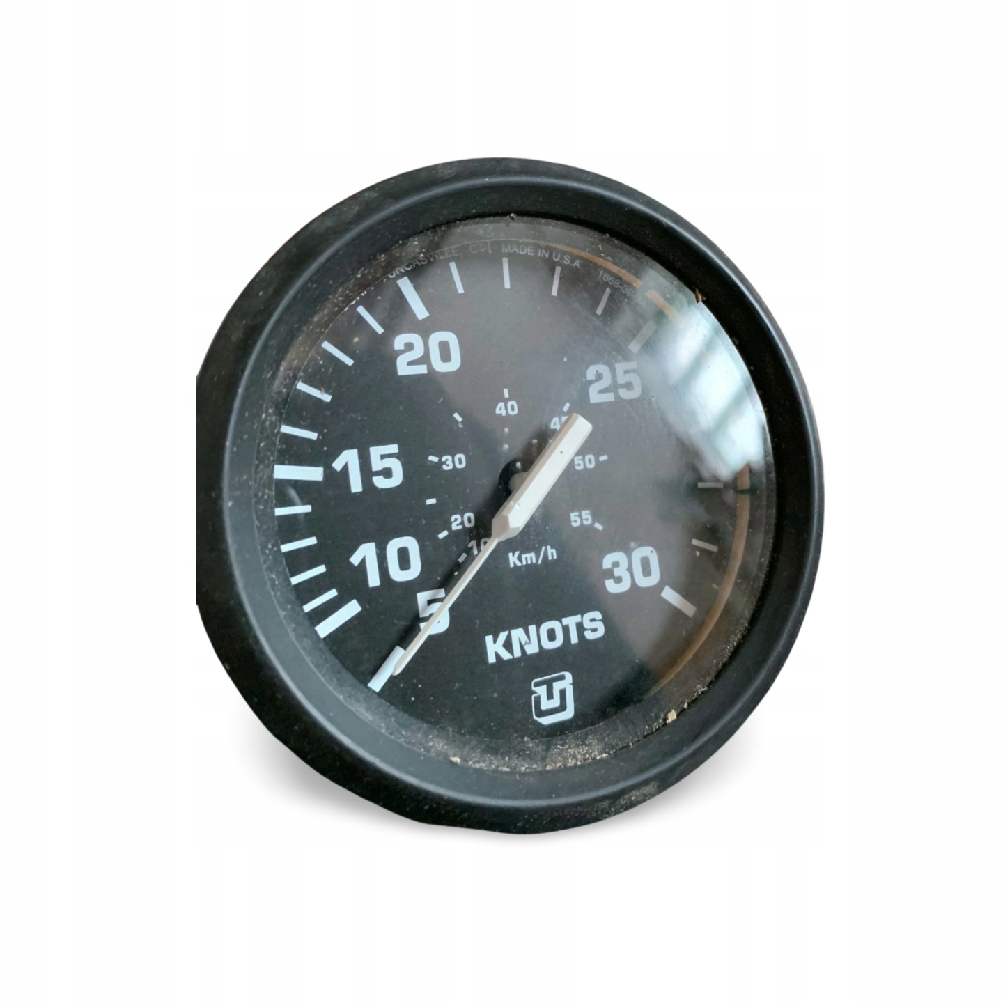 Prędkościomierz jachtowy Uflex 60512L czarny knots zegar analogowy Kod producenta 60512L