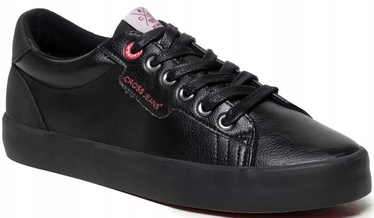 Cross Jeans Tenisky Polobotky Černé Eko Kůže R40