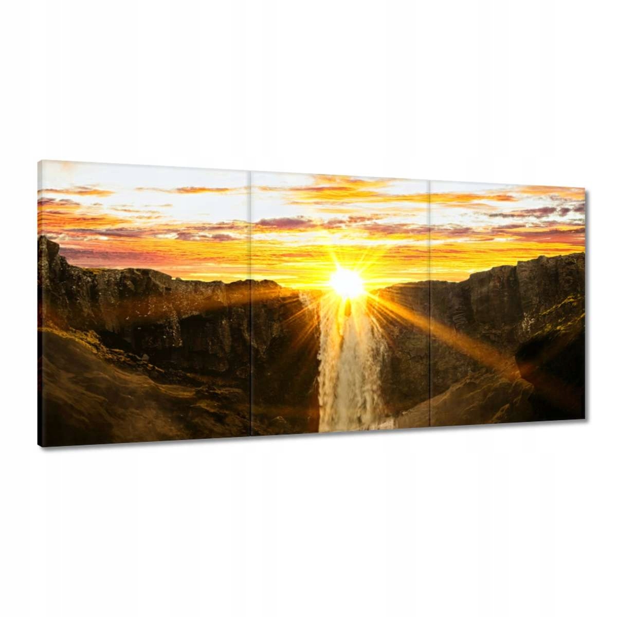 Obrazy 180x90 Západ slnka Vodopád