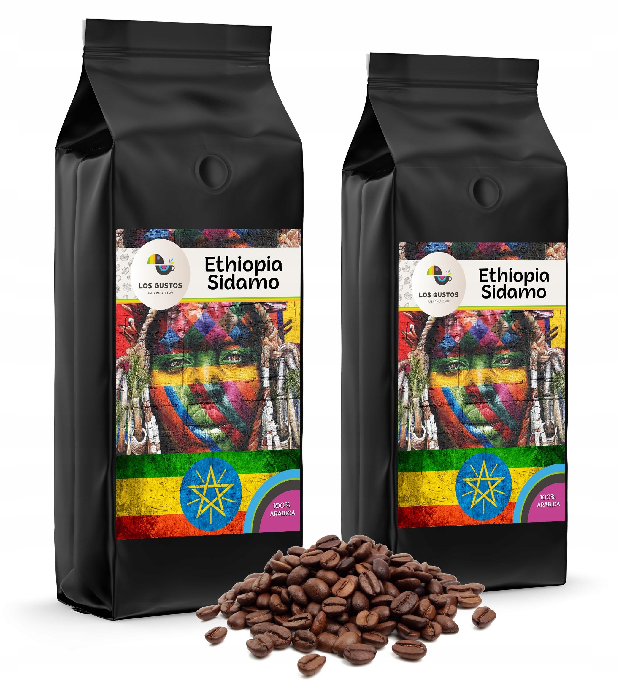 Levně Káva zrnková Etiopie Sidamo 2x1000 Los Gustos