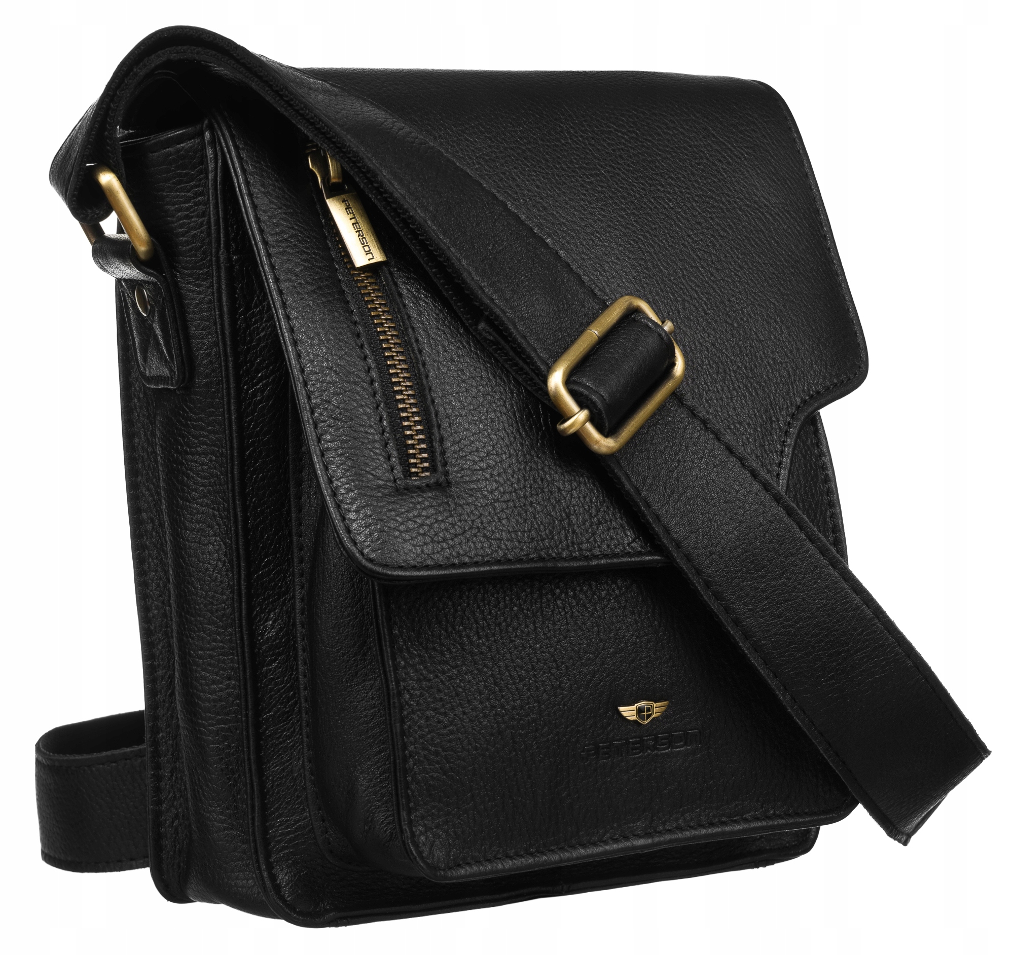 Kožená taška kabelka přes rameno Peterson z přírodní kůže s popruhem přes rameno