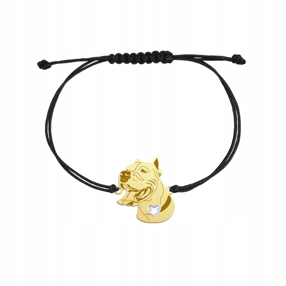 Zlatý náramek s argentinským psem 925 Dárek Žena Gravírování Bonus