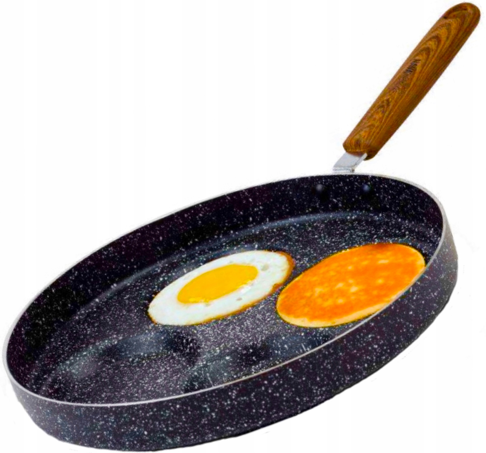 PATELNIA DO JAJEK PANCAKES GRANITOWA NATURE 26CM (pancake jajka