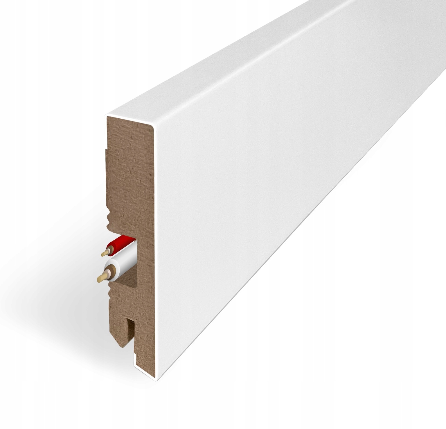 10 LISTWA PRZYPODŁOGOWA MDF STYL dł. 100cm biała