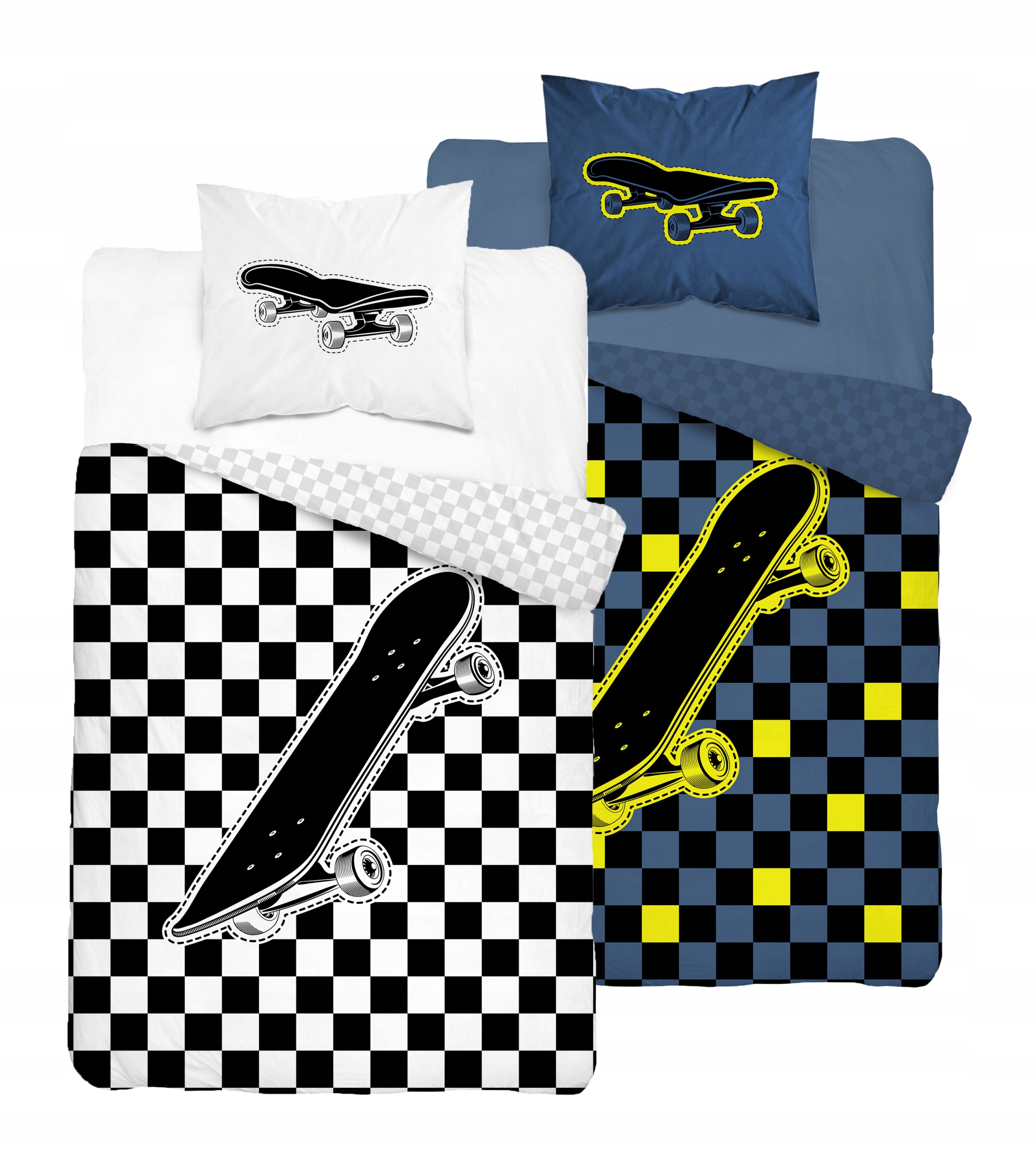 Pościel świecąca w ciemności 160x200 deskorolka