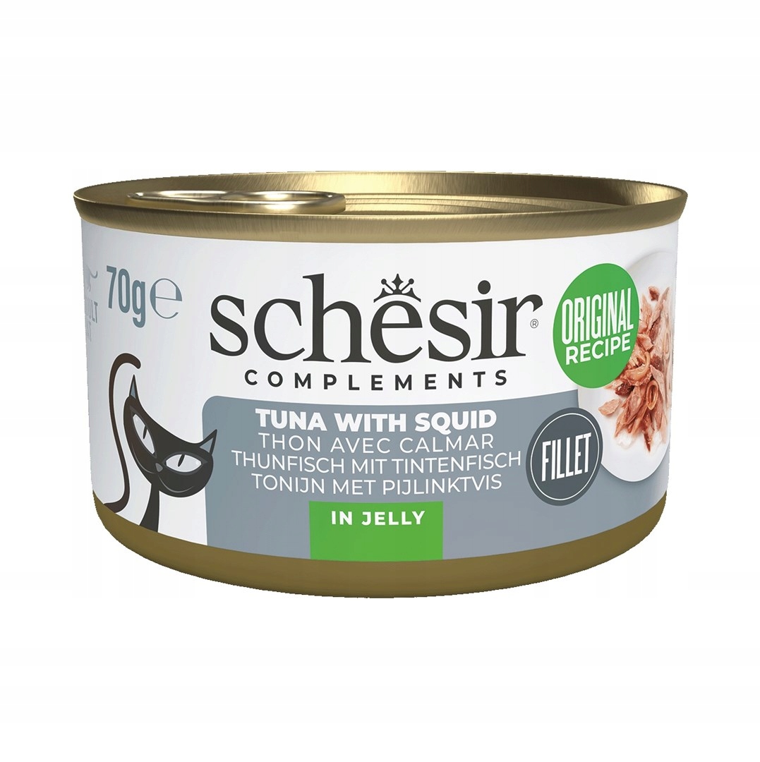 9X Schesir Adult v želé Tuňák s kalamáry 70 g