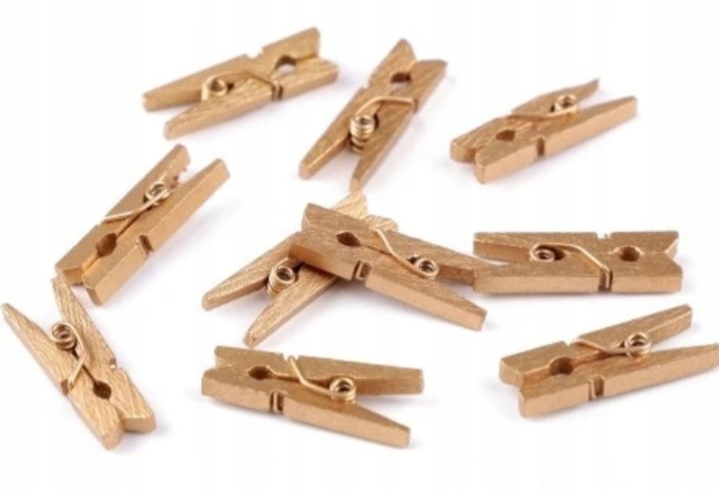 Klamerki drewniane spinacze 4x25mm małe mini 10szt