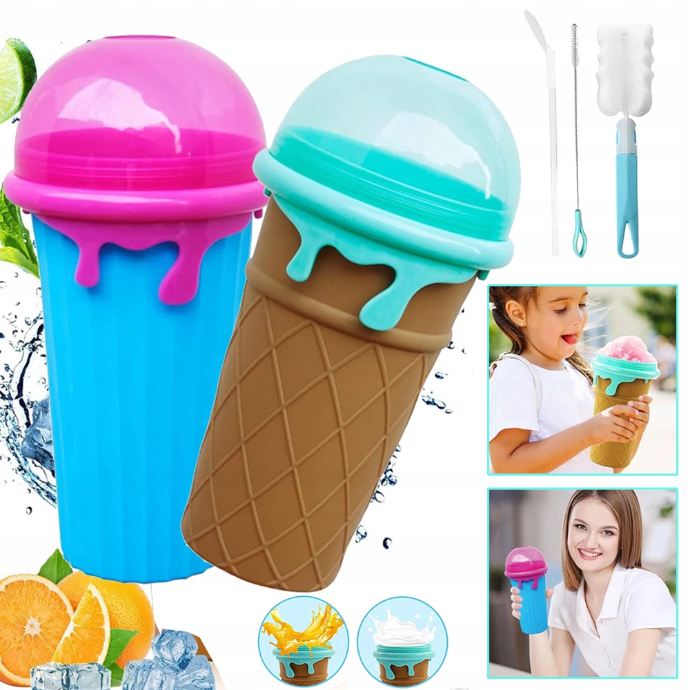 2 X Velký Hrnek Na Smoothie Pro Přípravu Zmrzliny