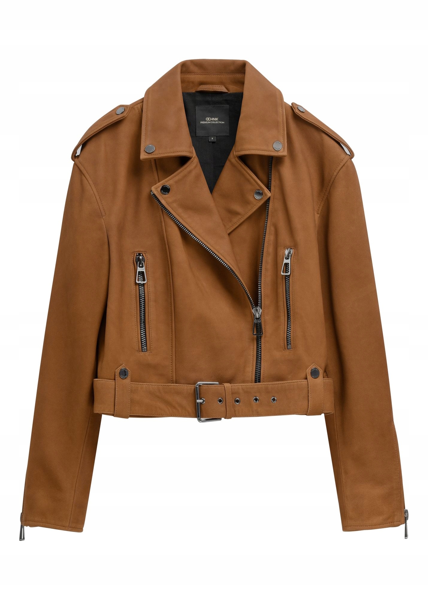 Ochnik Kožená ramoneská bunda v koňakové barvě KURDS-0610-1F (W26) L