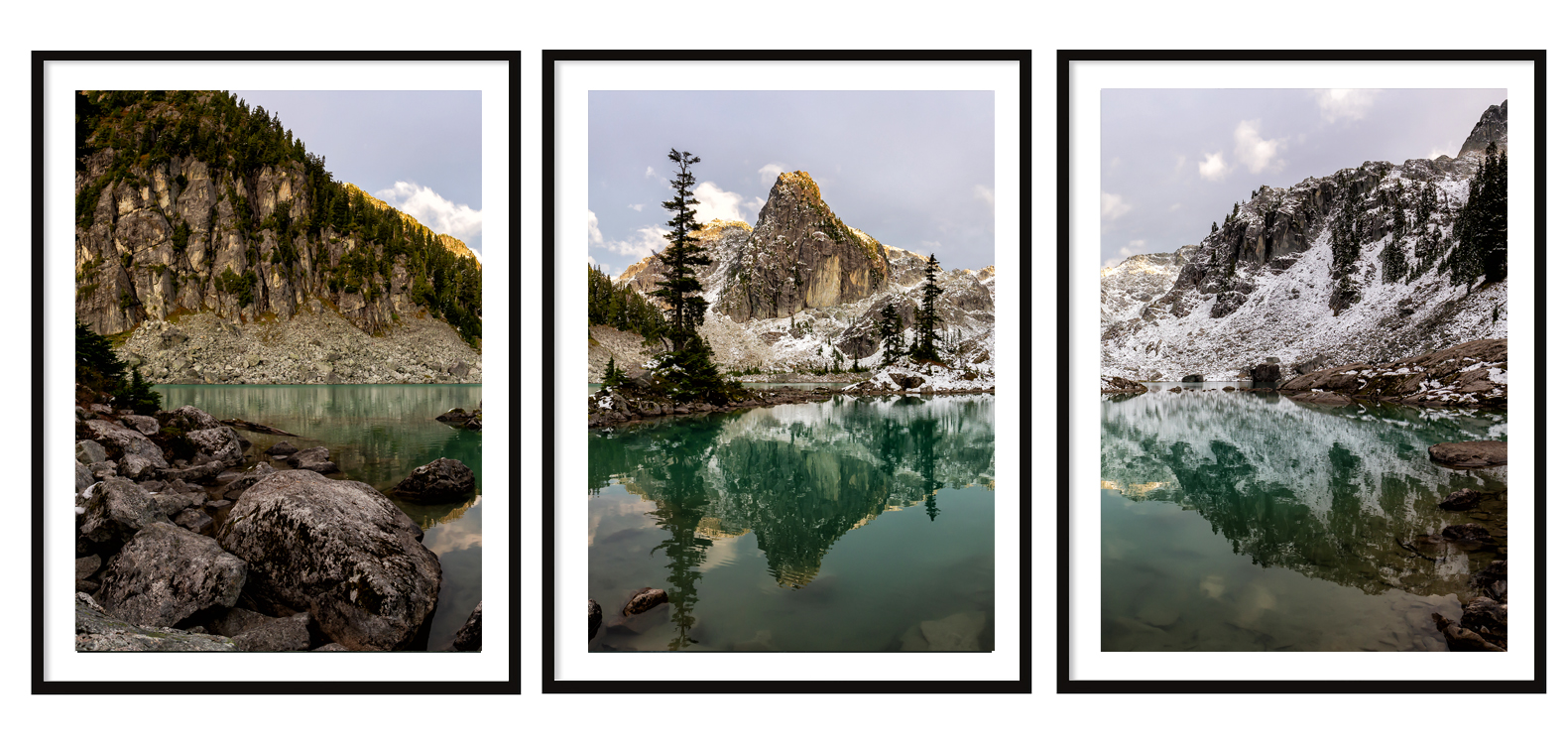 

Obraz Plakat W Ramie 33x43cm Tryptyk Góry P2037