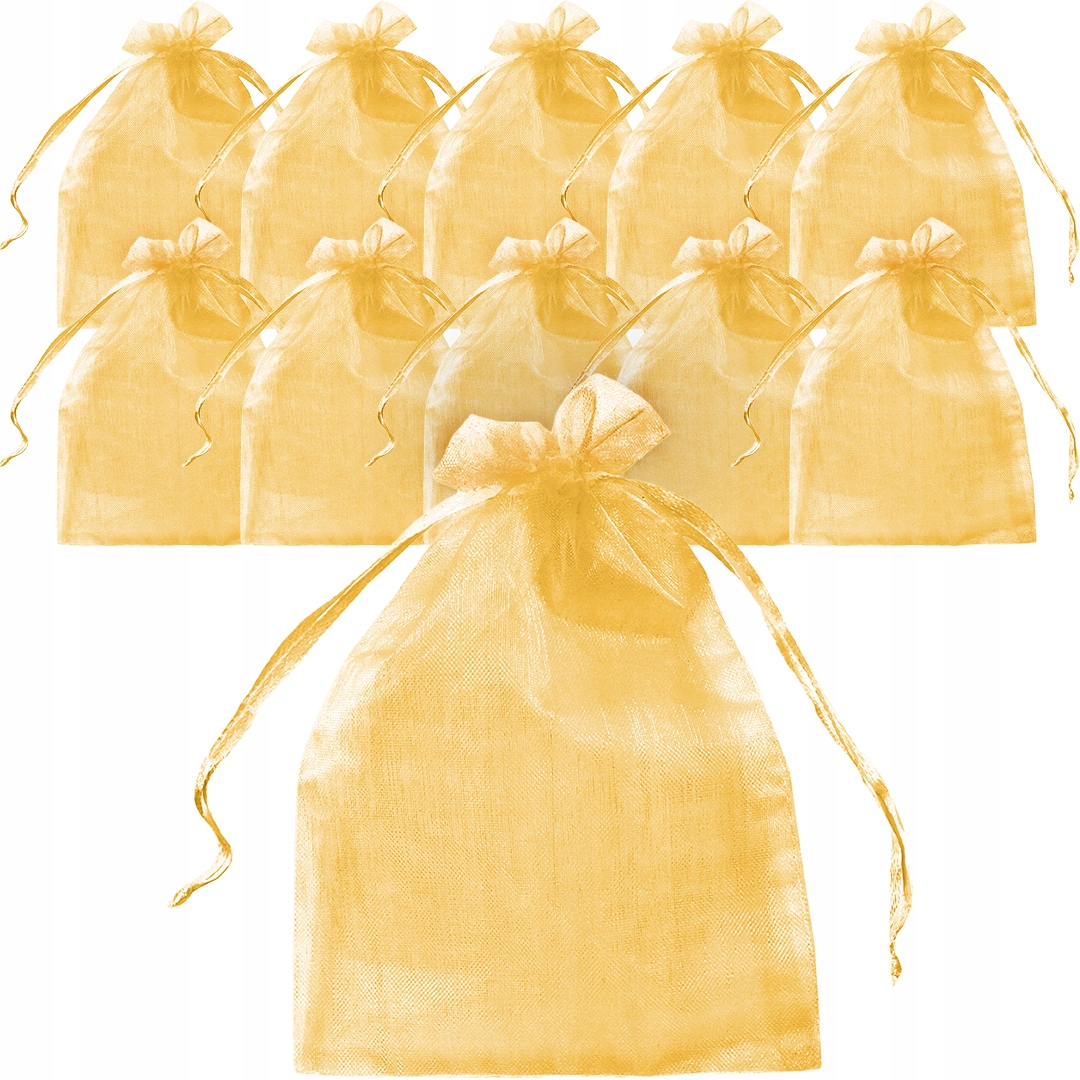 Sáčky Z Organzy 200 kusů bonus Malé Zlaté Dárkové Tašky Velkoobchod