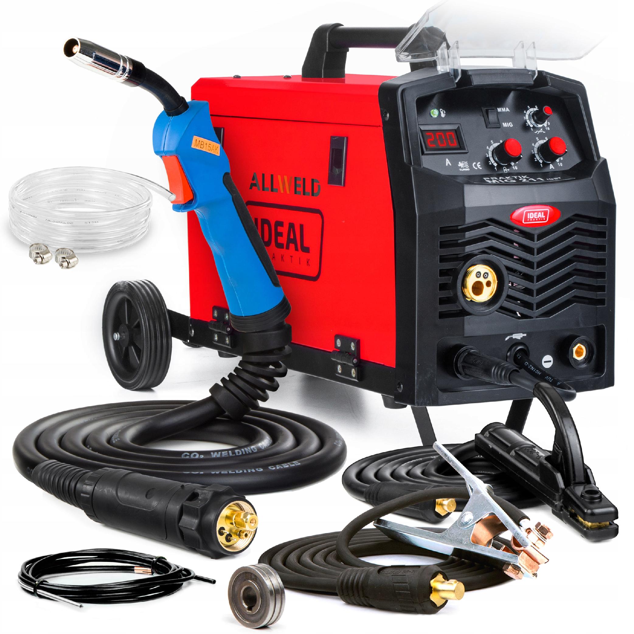 Poloautomatický Svařovací Stroj Ideal Praktik Mig 211 Igbt Mma Flux 230V 200A 3V1