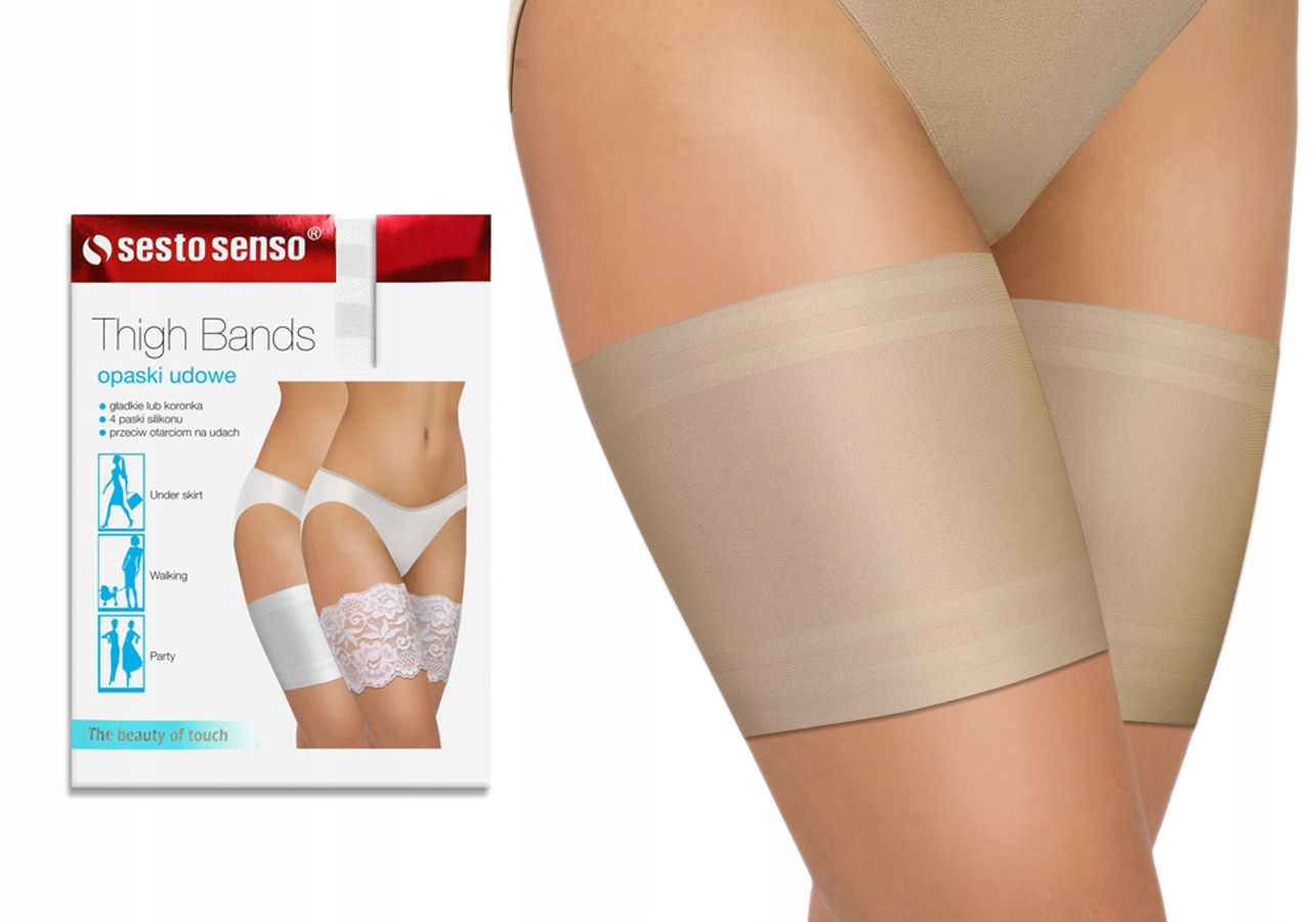 

Opaski na uda Sesto Senso Gładkie Beżowe 55-60