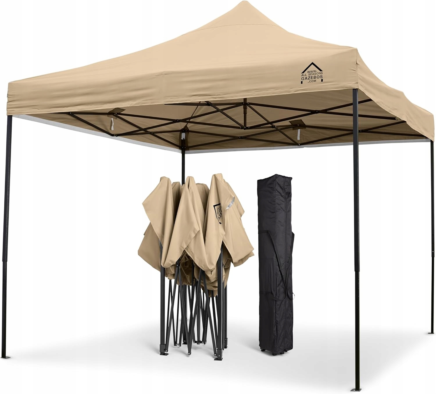 Záhradný Pavilón All Seasons Gazebos 3x3 m Pop Up Béžový Vodotesný