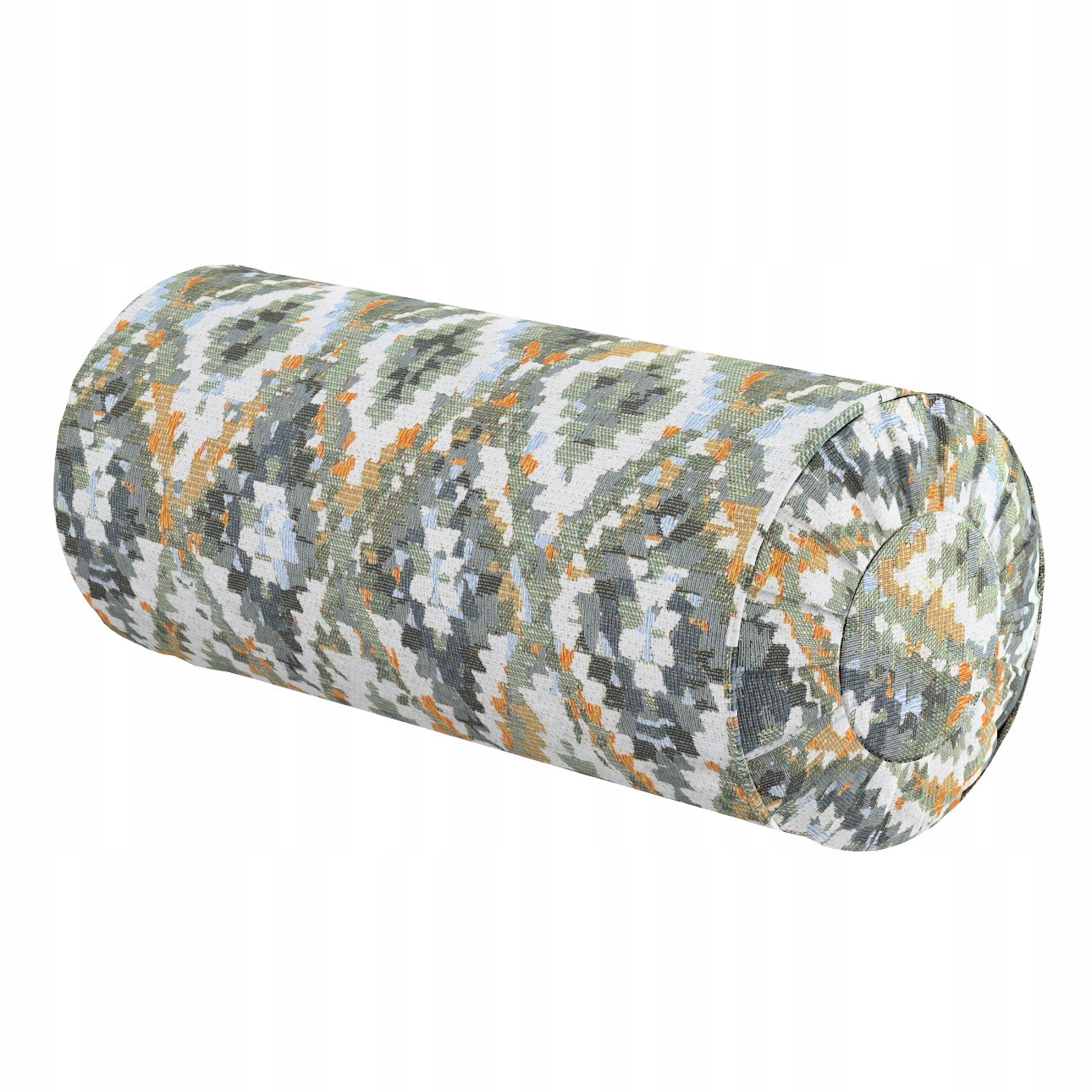 Polštář váleček s záložkami Ø20 x 50 cm zelený