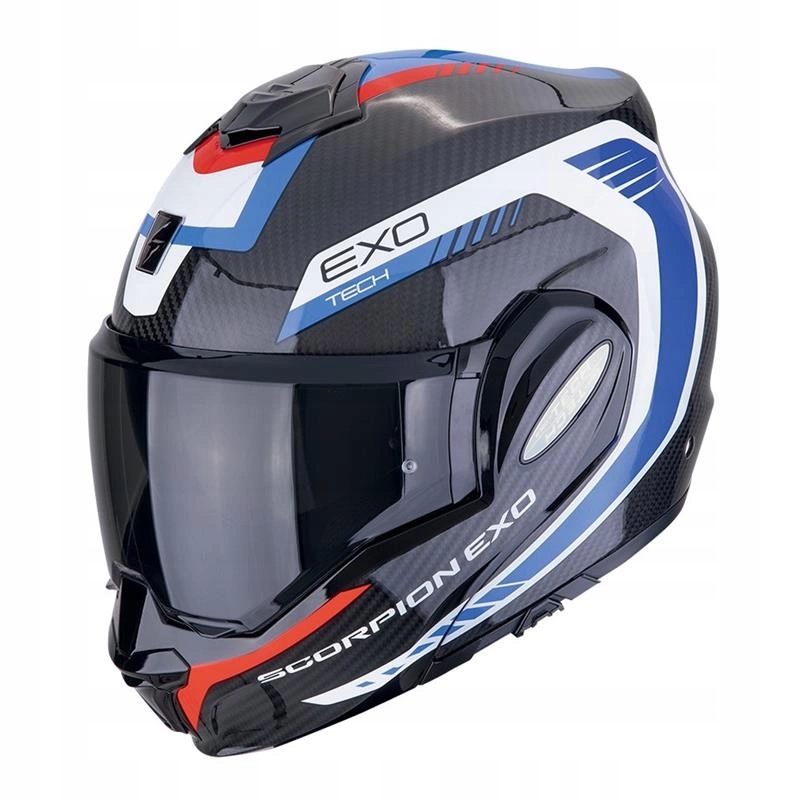 Helma Scorpion Exo-tech Evo Carbon Cosy Black/blue/red modrá Darčeky