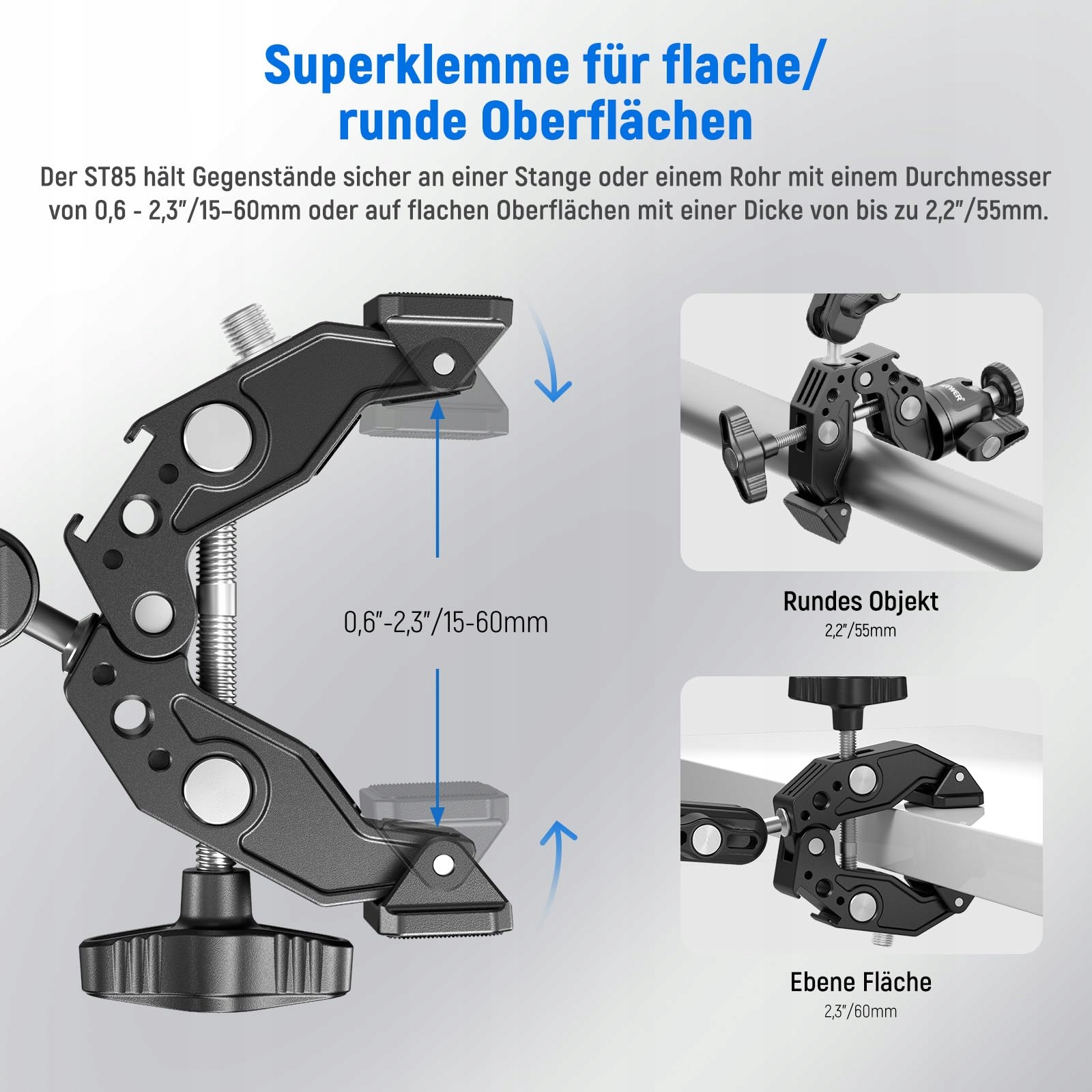 NEEWER Super Clamp Z Magic Armem Do Kamer GoPro DJI i Telefonów — miniatura 2