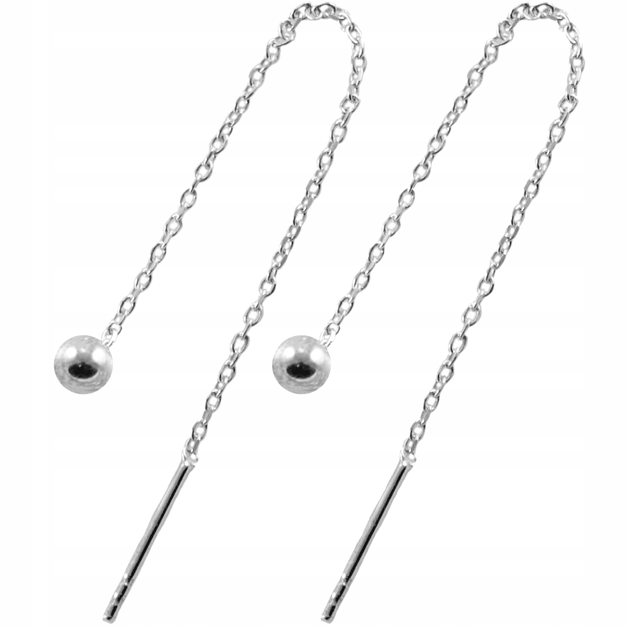 

Versil kolczyki przeciągane kulki 4 mm srebro 925