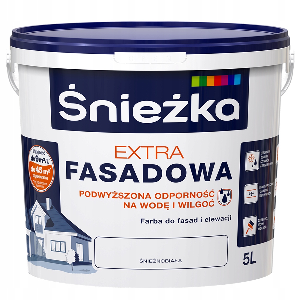 

Elewacyjna Śnieżka Extra Fasadowa Biały 5L