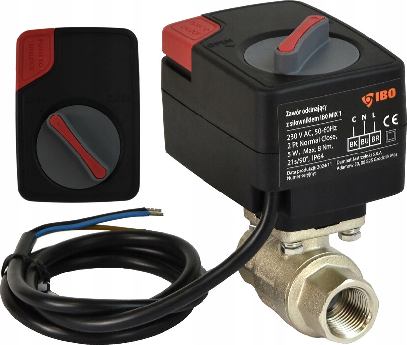 Uzatvárací Ventil S Pohonom Ibo MIX1 DN25 230V Ac 2-BOD 1" Uzavretý
