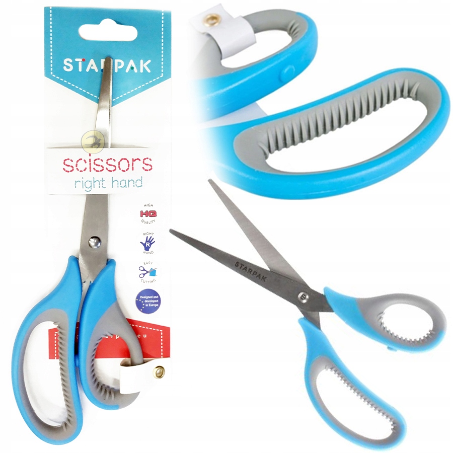 

Nożyczki Biurowe Szkolne Z Gumowymi Rączkami metal