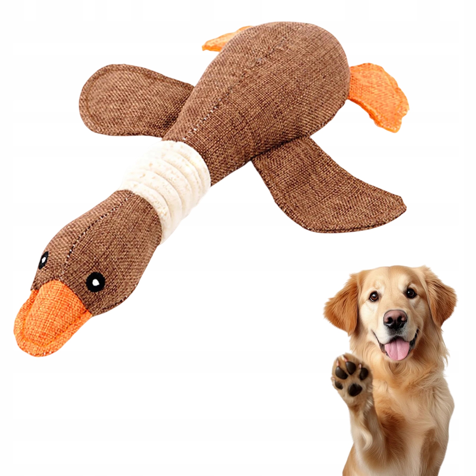 Levně Odolná Hračka Pro Psy Pro Štěňata A Malé Psy S Pískátkem, Hnědá Barva