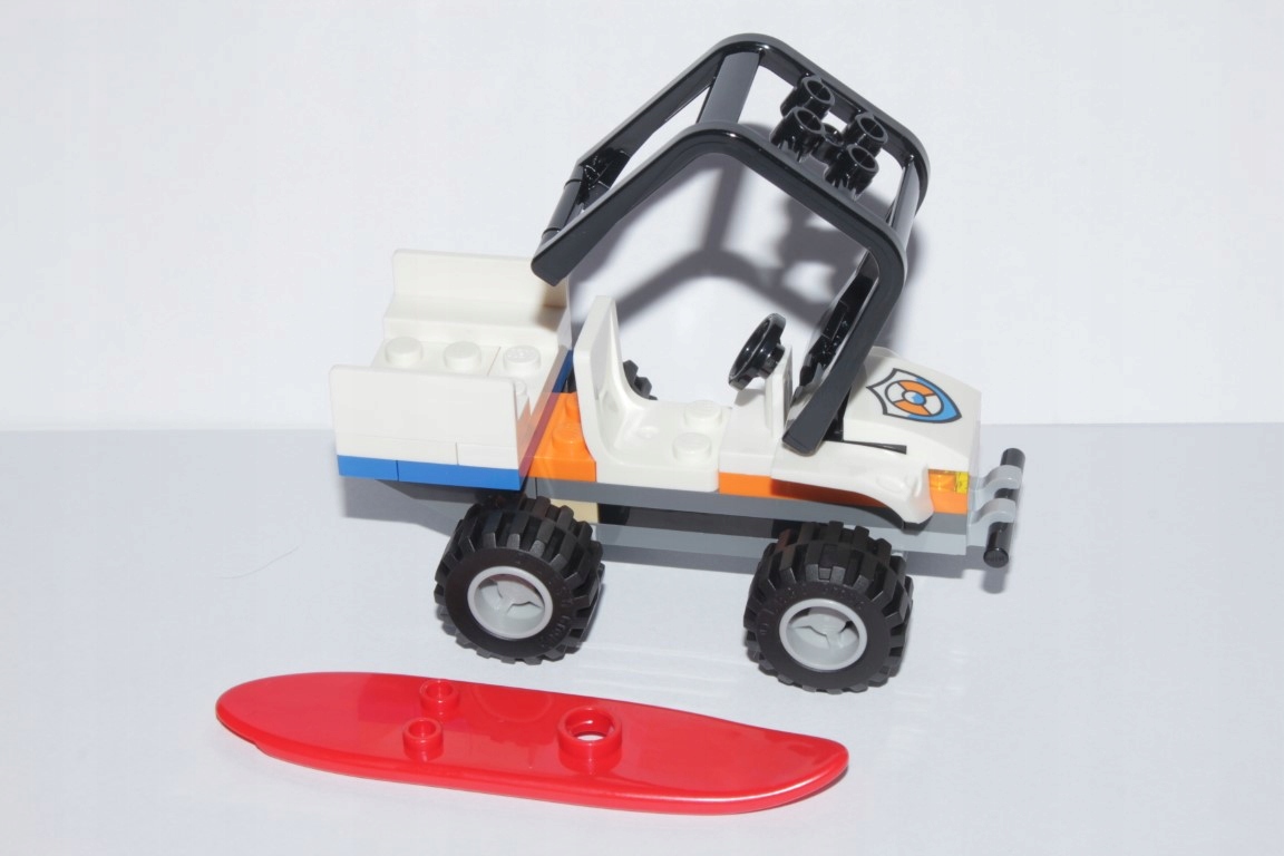 LEGO POJAZD AUTO QUAD RATOWNIKA ŁAZIK PLAŻOWY DESKA, NOWY Płeć chłopcy dziewczynki