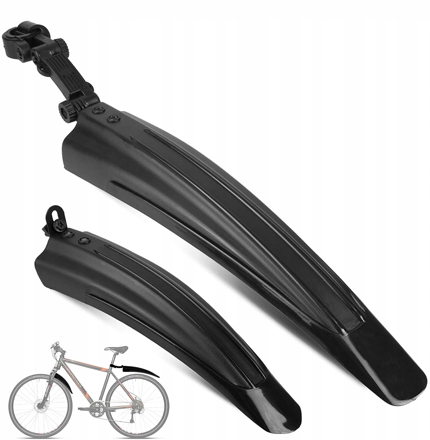 

Błotniki Rowerowe Komplet 2 Szt Mtb 24-26 czarny