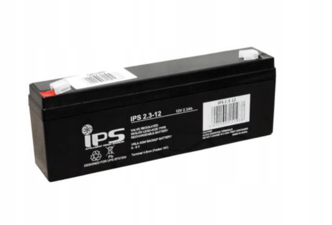 Akumulator Ips 2,3-12 Vrla Agm 12V 2.3A, 6-9lat, T1 4,8mm