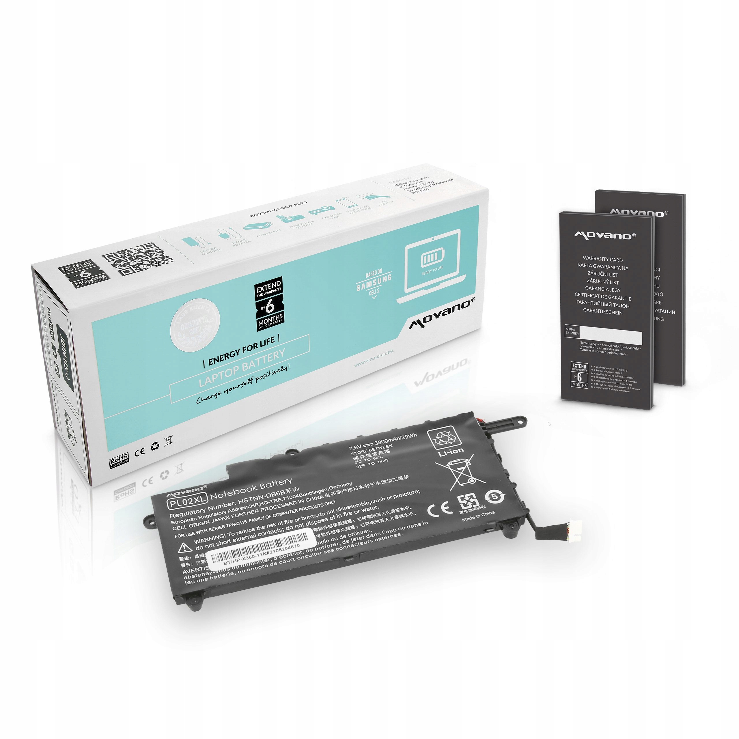 Baterie Movano pro Hp Pavilion X360 11-N, 3400 mAh