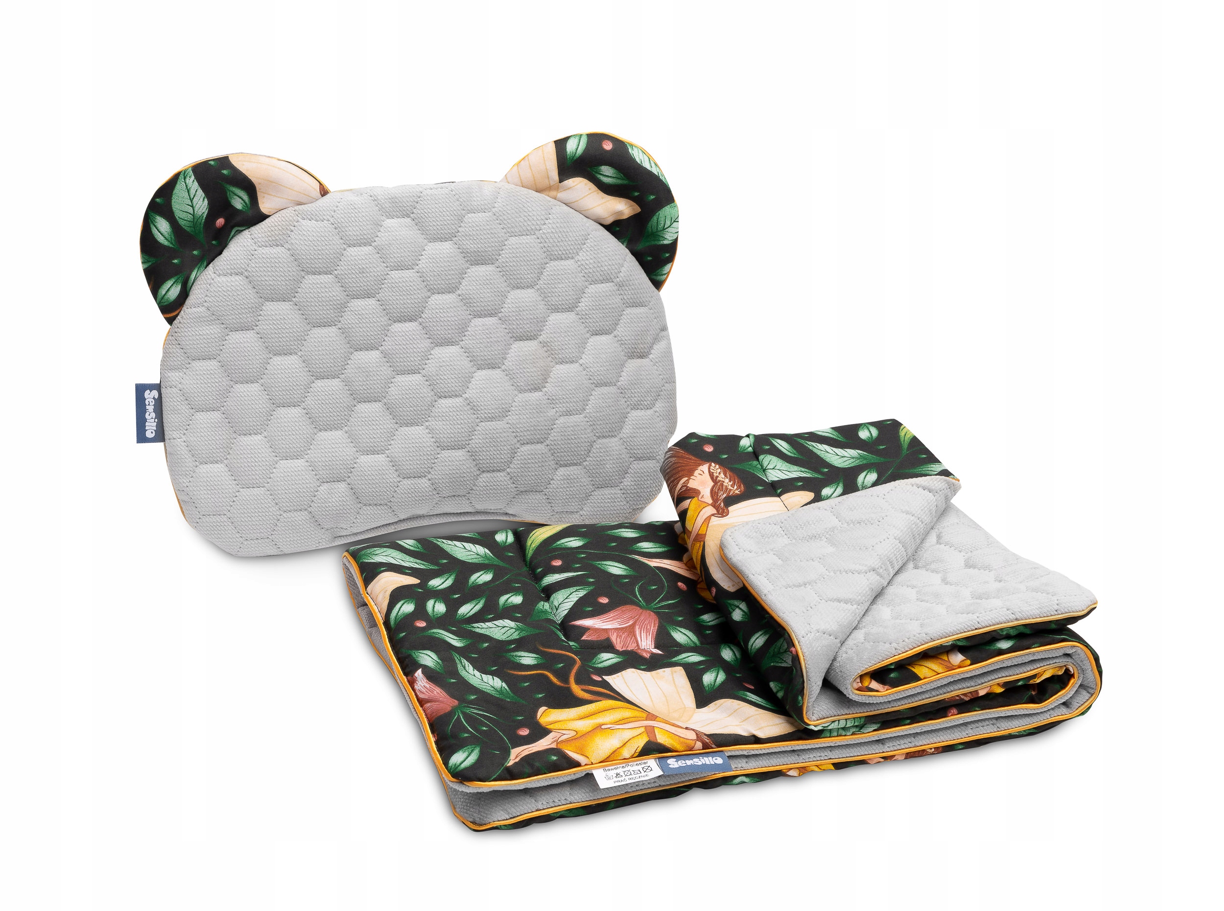 

Komplet do wózka kołderka kocyk i poduszka miś