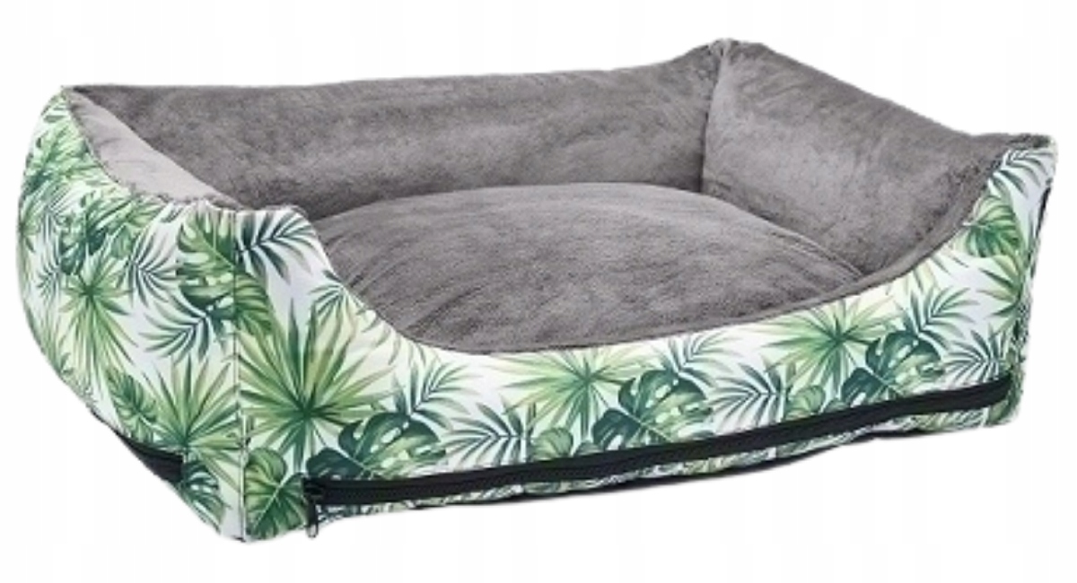 Levně Bimbay Pohovka Pelíšek pro psa Kropka č. 65x50 cm zelené listy