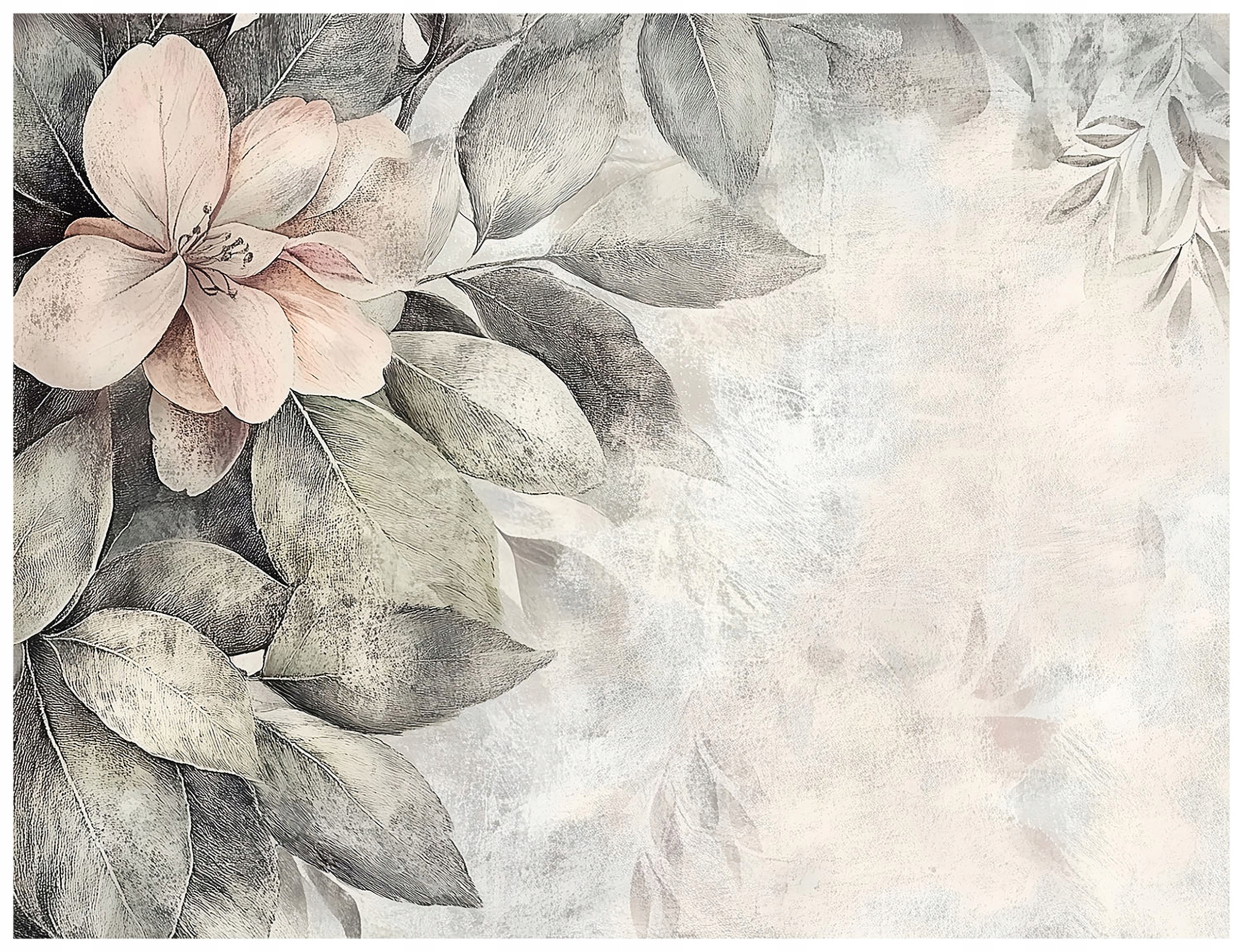 Fototapeta Květinový minimalismus Šedá a růžová na zeď 460x300 lepidlo