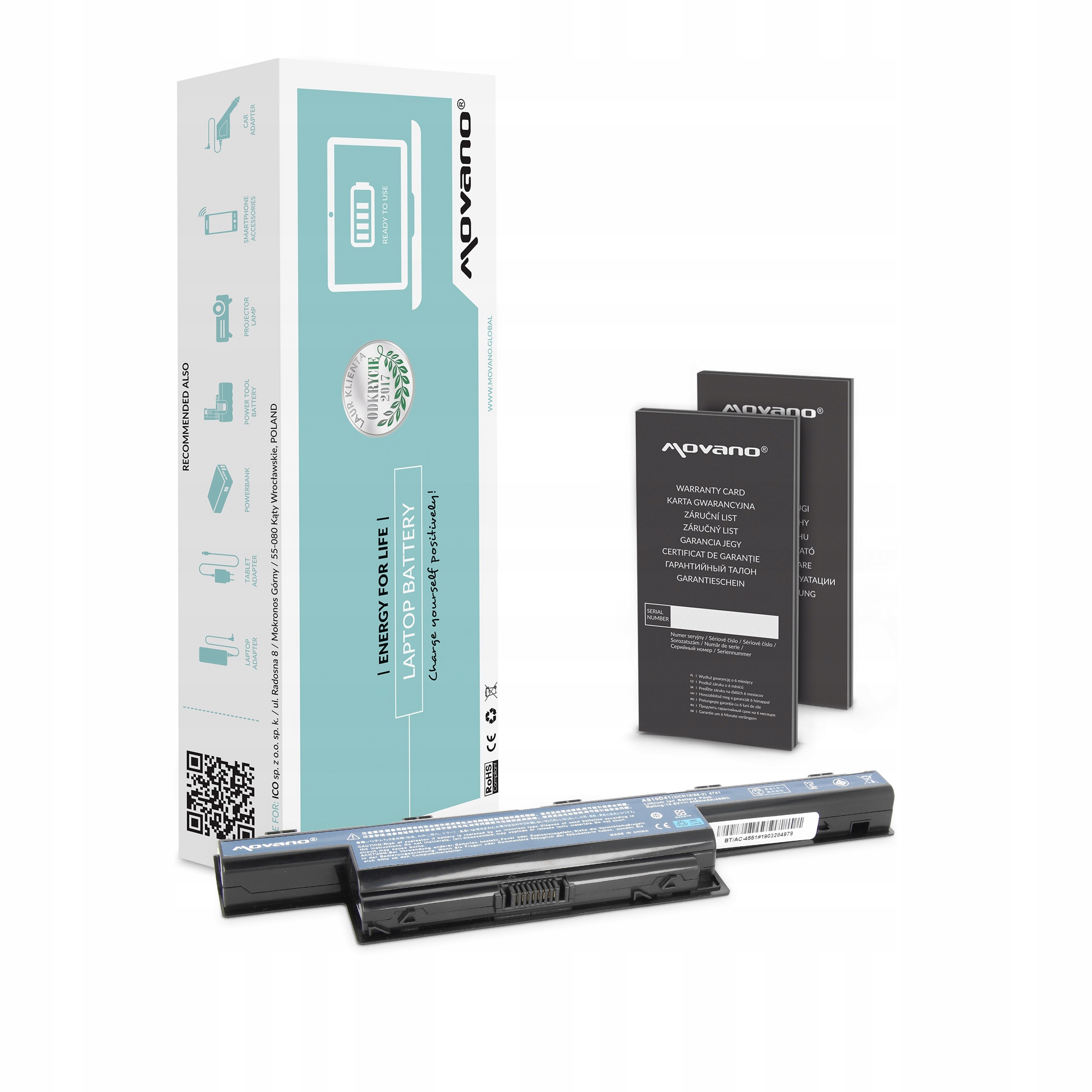 Baterie Movano pro Acer Aspire 4551, 4741, 5741