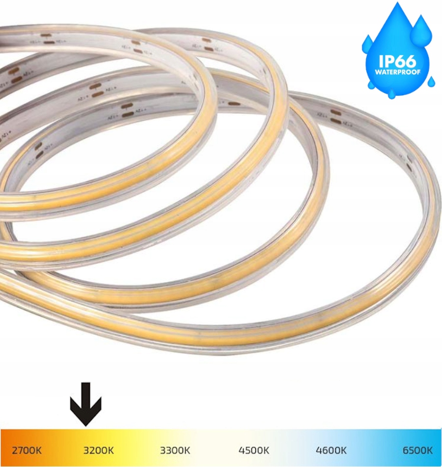 Cob páska vodotesná IP66 svetelná linka 24V 8W 5 m