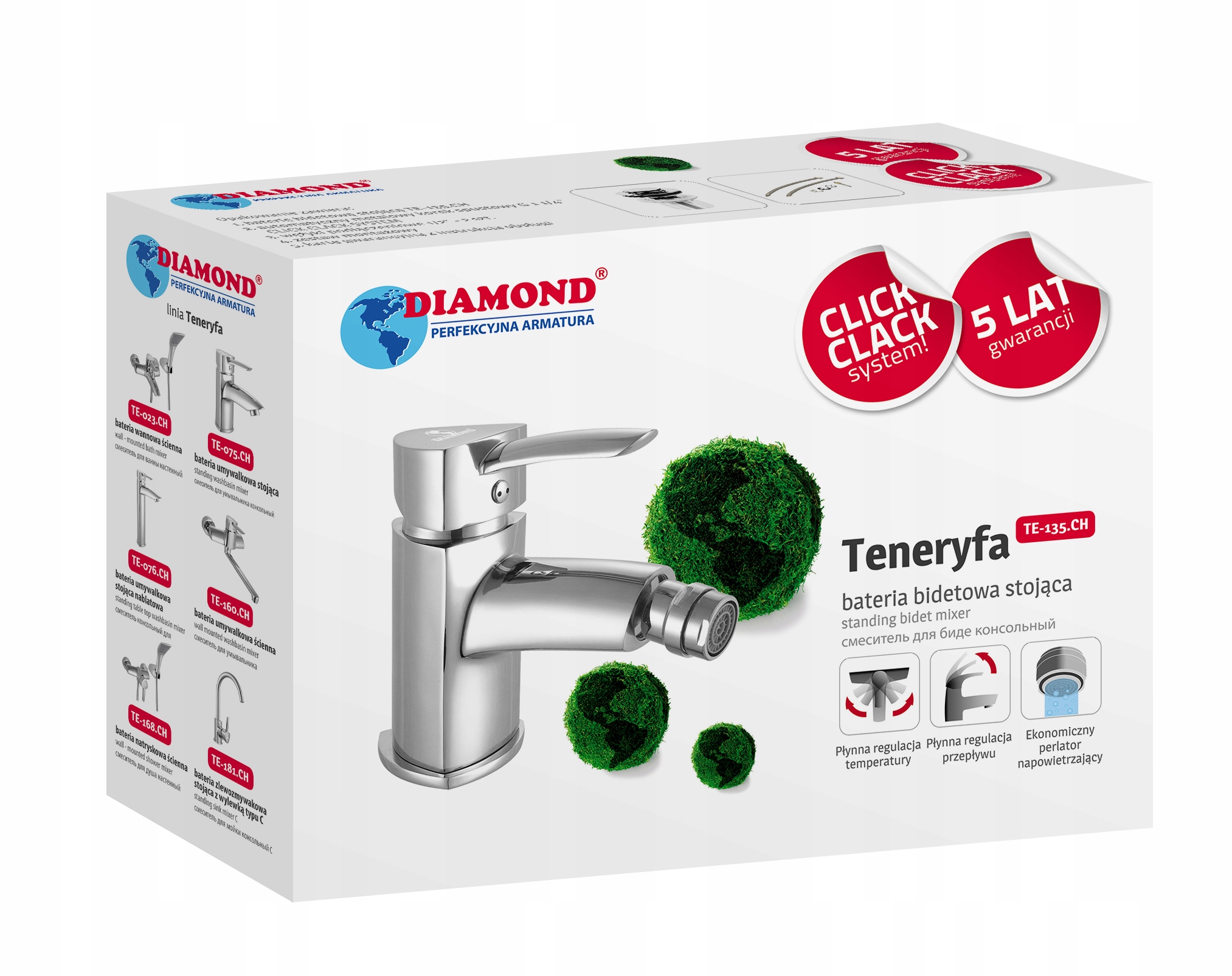 BATERIA BIDETOWA STOJĄCA TENERYFA CHROM Kod producenta TE-135.CH.