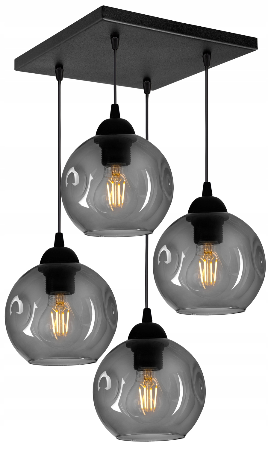 

Szklana Lampa Wisząca Sufitowa Żyrandol Kule Led
