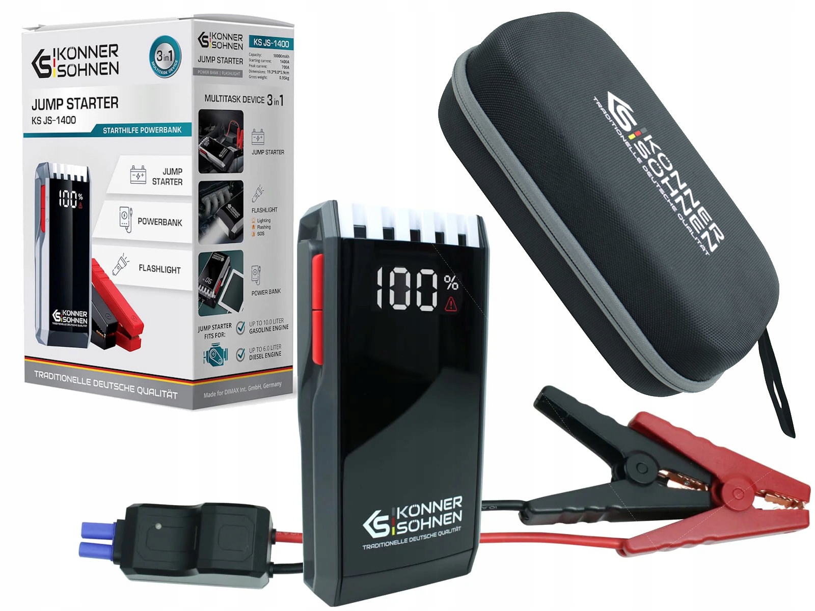 Štartovacie zariadenie Ks JS-1400 Jump Starter na štartovanie auta