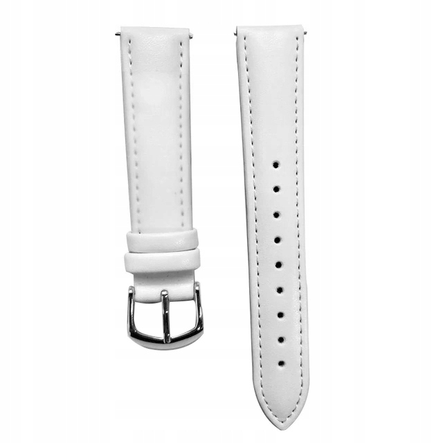 

Pasek skóra opaska Smartwatch 18mm KW10 biały