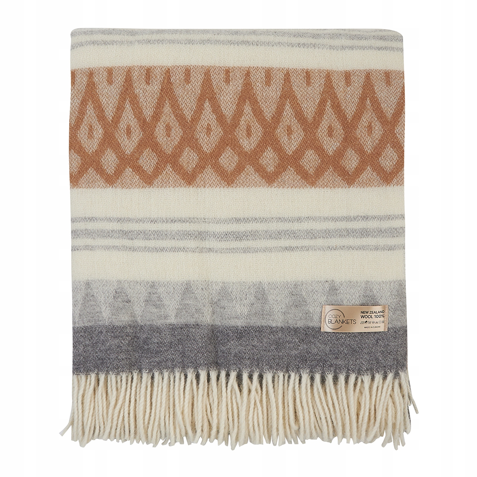 Koc Wełniany cieply miękki 100% wełna 170x200 cm pled koce Cozy Blankets