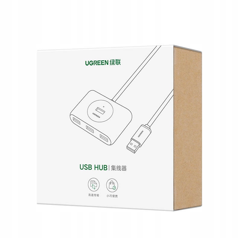 UGREEN ADAPTER ROZDZIELACZ HUB USB-C 4x USB 3.0 1M Długość kabla 1 m