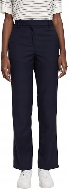 Esprit Modré Jednoduché Ležérní Kalhoty Středního Stavu 32/34 6FA