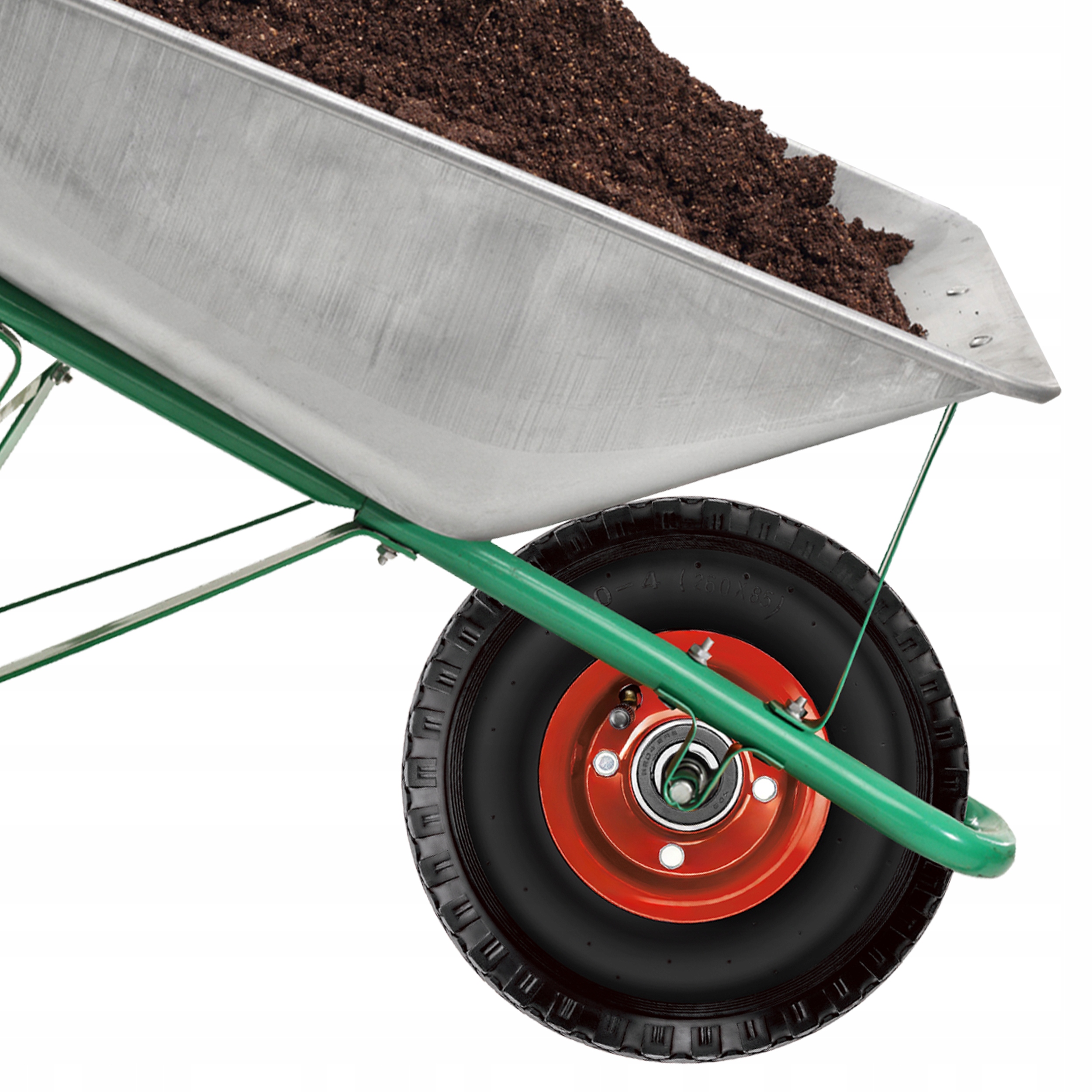 KOŁO DO TACZKI WÓZKA PLATFORMY 260x85MM 3,00/4 KÓŁKO DĘTKA fi 20 136KG Marka inna