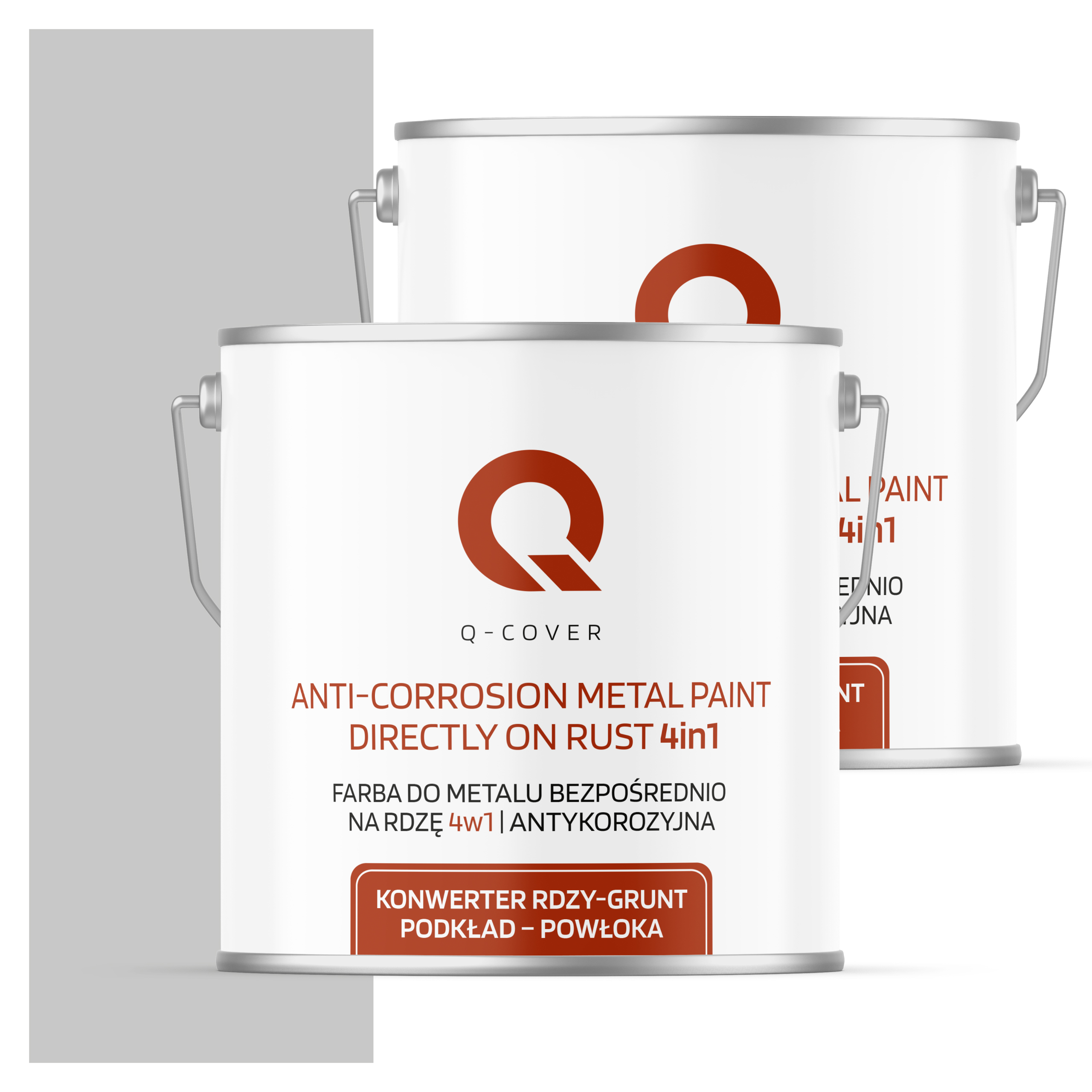 Farba Priamo na hrdzu Kov Aluminium Oceľ 5L 4v1 Mat Šedá Mliečna